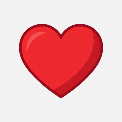 Red heart clipart