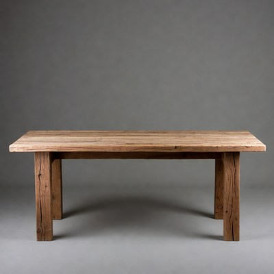 Rustic wooden dining table