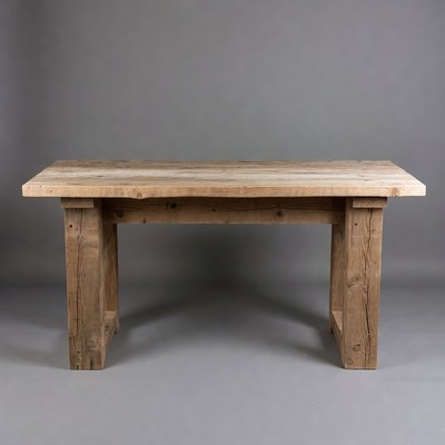 Rustic wooden dining table