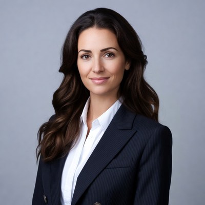 Professional woman in navy blazer