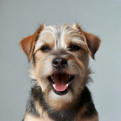 Smiling Wirehaired Terrier Dog