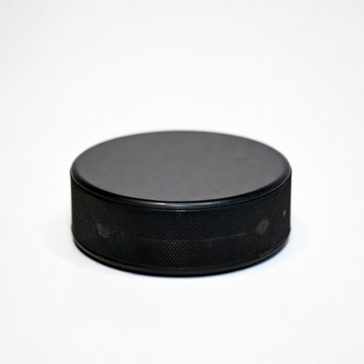 Black Hockey Puck Isolated