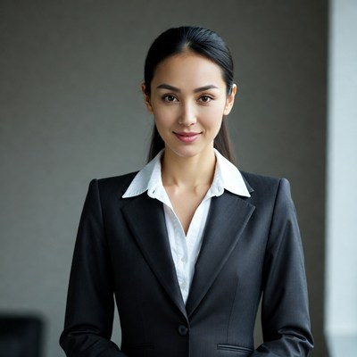 Asian woman in business suit