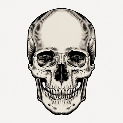 Human Skull Illustration