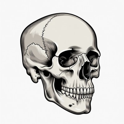 Human Skull Illustration