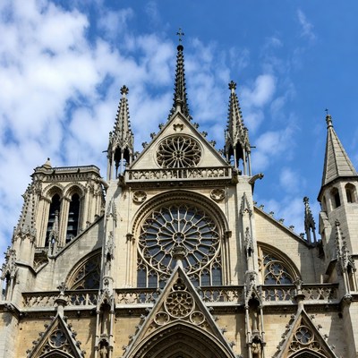 Gothic Cathedral with Rose Window