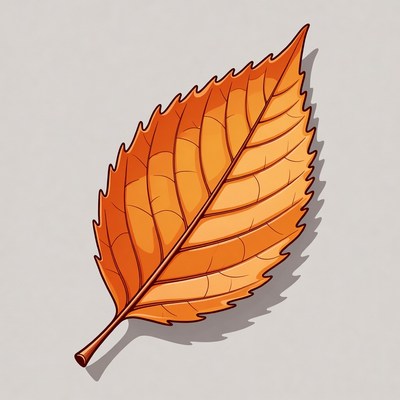 Autumn Orange Maple Leaf Illustration