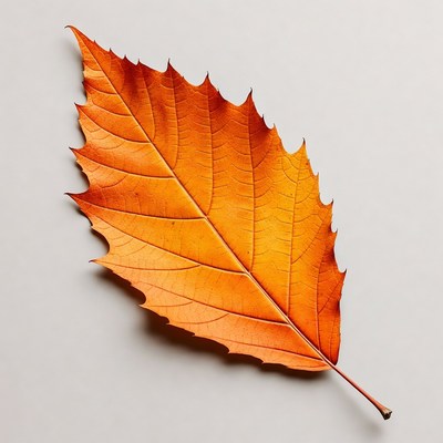 Autumn orange maple leaf