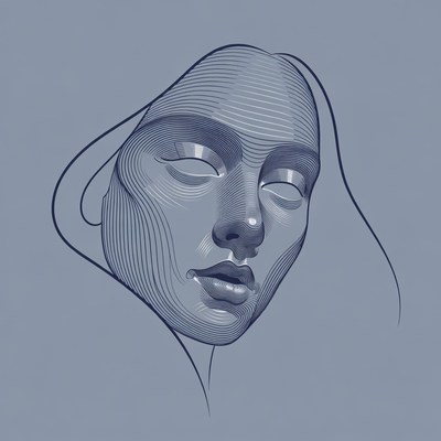 Line Art Woman Portrait
