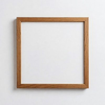 Empty Wooden Picture Frame