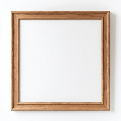 Empty Wooden Picture Frame