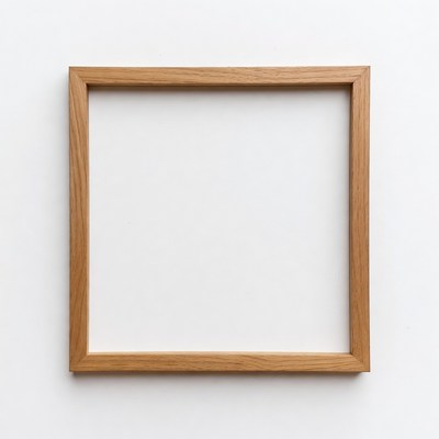 Empty Wooden Picture Frame