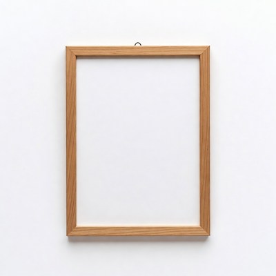 Empty Wooden Picture Frame