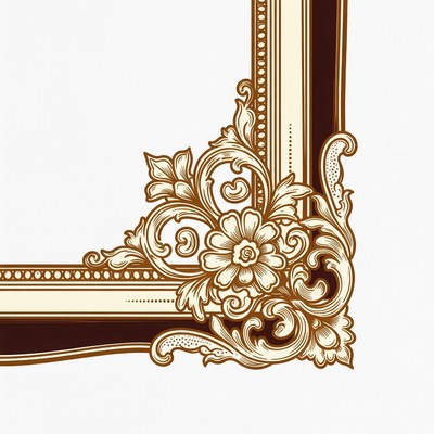 Ornate Vintage Picture Frame Corner