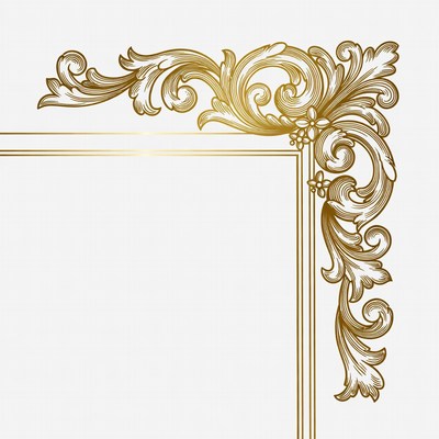Golden Ornate Corner Border
