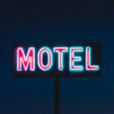 Pink Neon Motel Sign