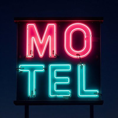 Glowing Motel Neon Sign