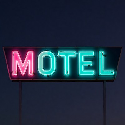 Glowing Motel Neon Sign