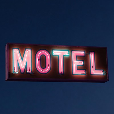 Glowing Motel Neon Sign