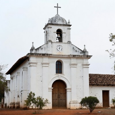White Church with Bell Tower