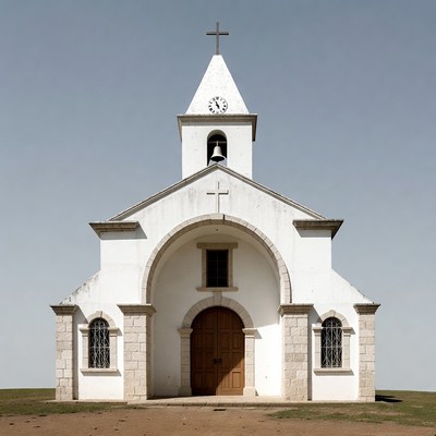 White Church with Bell Tower
