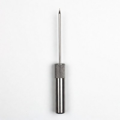 Silver Needle Tool on White Background