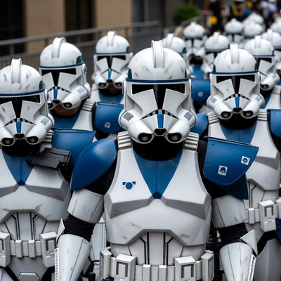 Clone Troopers Marching in Parade
