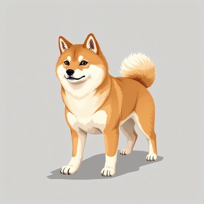 Shiba Inu dog illustration