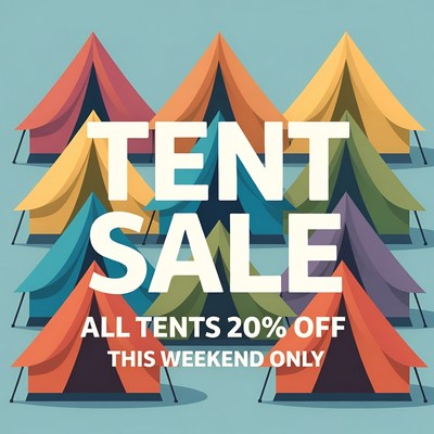 Colorful Tents 20% Off Sale