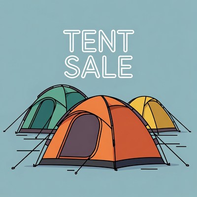 Tent Sale Illustration