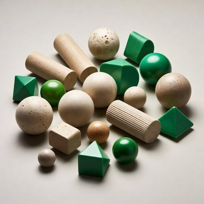 Wooden blocks and balls assortment
