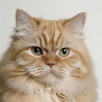 Close-up of orange British Shorthair cat