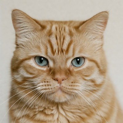Orange tabby cat close-up