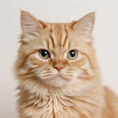 Orange tabby cat with green eyes