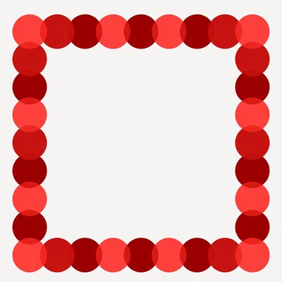 Red Circle Border Frame