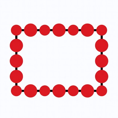 Red Circle Border Frame