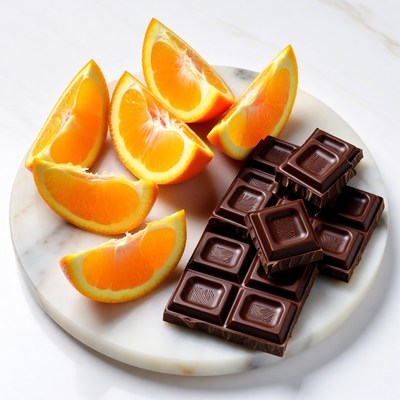 Orange Slices and Chocolate Bar
