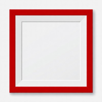 Red Picture Frame Isolated