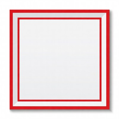 Red Framed Blank White Sign