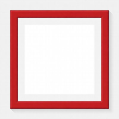 Red Picture Frame Empty