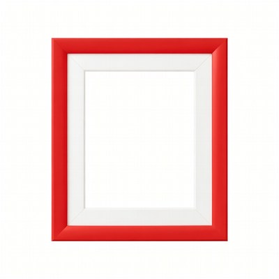 Red Framed Empty Picture Frame