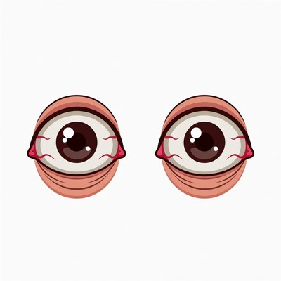 Cartoon bloodshot eyes
