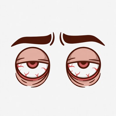 Red Bloodshot Cartoon Eyes