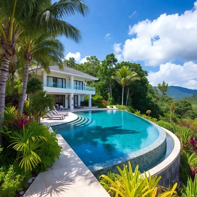 Luxury White Villa with Infinity Pool