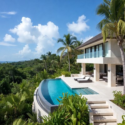 Luxury Infinity Pool Villa Tropical View