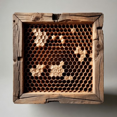 Honeycomb in Wooden Frame