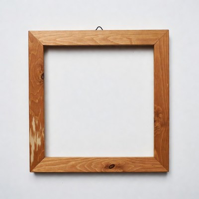 Empty Wooden Picture Frame