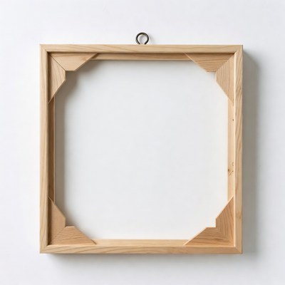 Empty Wooden Picture Frame