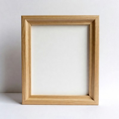 Empty Wooden Picture Frame
