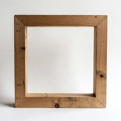 Empty Wooden Picture Frame